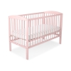 Lettino in Legno 120x60cm Rosa Cipria Cuori