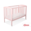 Lettino in Legno 120x60cm Rosa Cipria Cuori