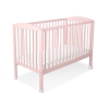 Lettino in Legno 120x60cm Rosa Cipria Cuori