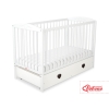 Lettino in Legno con Cassetto 120x60cm Maxi Cuori