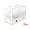 Lettino in Legno con Cassetto 120x60cm Maxi Cuori