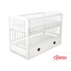 Lettino in Legno con Cassetto 120x60cm Maxi Cuori