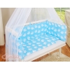 Lettino Neonati da Attaccare Blu Gufi