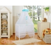 Lettino Neonati da Attaccare Turchese Pois Bianchi Cuori