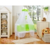 Lettino Neonati da Attaccare Verde Pois Bianchi Cuori