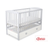Lettino Neonato 120x60cm con Cassetto Maxi Cuori