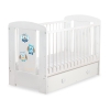 Lettino Neonato con Cassetto 120x60cm Maxi Gufi