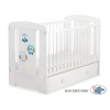 Lettino Neonato con Cassetto 120x60cm Maxi Gufi