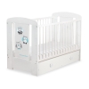 Lettino Neonato con Cassetto 120x60cm Maxi Gufi