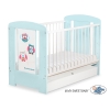 Lettino Neonato con Cassetto 120x60cm Standard Gufi