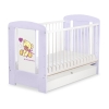 Lettino Neonato con Cassetto 120x60cm Standard Lilla Nastro