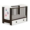 Lettino per Neonato 120x60cm con Cassetto Maxi Gufi