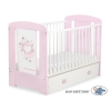 Lettino per Neonato 120x60cm con Cassetto Maxi Rosa Rosa