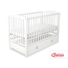 Lettino per Neonato 120x60cm con Cassetto Maxi Bianca Stelle