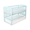 Lettino per Neonato 120x60cm con Cassetto Standard Cuori
