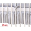Mantovana Para Lettino e Culla 60x120cm Grigio Pois Bianchi Cuori