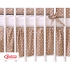 Mantovana Para Lettino e Culla 60x120cm Marrone Pois Bianchi Cuori
