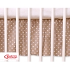 Mantovana Para Lettino e Culla 60x120cm Marrone Pois Bianchi Cuori