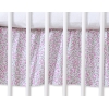 Mantovana Para Lettino e Culla 60x120cm Rosa Fiori Fiori Cuori