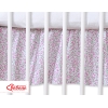 Mantovana Para Lettino e Culla 60x120cm Rosa Fiori Fiori Cuori