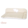 Materassino Fasciatoio Morbido per Cambio Pannolino Beige Pois Bianchi Cuori