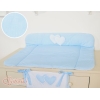 Materassino per Cambio Pannolino Blu a Strisce Cuori
