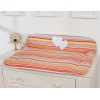 Materassino Soffice Arancio a Strisce Cuori