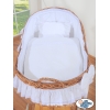 Navicella Vimini con Cappottina di Vimini Bianca Carine