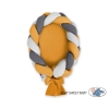 Nido & Paracolpi Treccia 2 in 1 per Neonati Grigio Antracite Giallo Miele