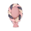 Nido Imbottito con Paracolpi Intrecciato 2 in 1 Beige Antracite Rosa Scuro