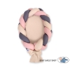 Nido Imbottito con Paracolpi Intrecciato 2 in 1 Beige Antracite Rosa Scuro