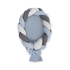 Nido Imbottito con Paracolpi Intrecciato 2 in 1 Grigio Antracite Azzurro Pastello
