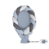 Nido Imbottito con Paracolpi Intrecciato 2 in 1 Grigio Antracite Azzurro Pastello