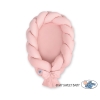 Nido Imbottito con Paracolpi Intrecciato 2 in 1 Rosa Scuro
