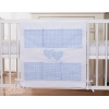 Organizer con 6 Tasche per Culla Blu a Scacchi Cuori