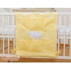 Organizer con 6 Tasche per Culla Giallo a Strisce Cuori