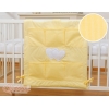 Organizer con 6 Tasche per Culla Giallo a Strisce Cuori