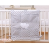 Organizer con 6 Tasche per Culla Grigio Pois Bianchi Cuori