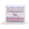 Organizer con 6 Tasche per Culla Lilla a Strisce Cuori