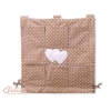 Organizer con 6 Tasche per Culla Marrone Pois Bianchi Cuori