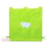 Organizer con 6 Tasche per Culla Verde Pois Bianchi Cuori