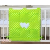 Organizer con 6 Tasche per Culla Verde Pois Bianchi Cuori
