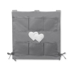 Organizer con 6 Tasche per Lettino Antracite Cuori