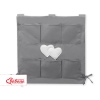 Organizer con 6 Tasche per Lettino Antracite Cuori
