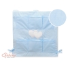 Organizer con 6 Tasche per Lettino Blu a Strisce Cuori