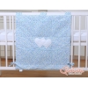 Organizer con 6 Tasche per Lettino Blu Fiori Fiori Cuori