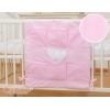 Organizer con 6 Tasche per Lettino Rosa a Strisce Cuori