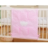 Organizer con 6 Tasche per Lettino Rosa Pois Bianchi Cuori