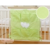 Organizer con 6 Tasche per Lettino Verde a Strisce Cuori
