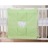 Organizer con 6 Tasche per Lettino Verde Cuori